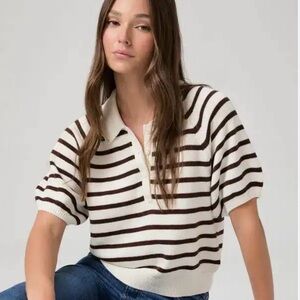 PAIGE Polo Sweater Top - Tamarind